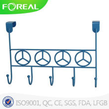 Powder Coating Metal Wire Over Door 5 Hook Blue